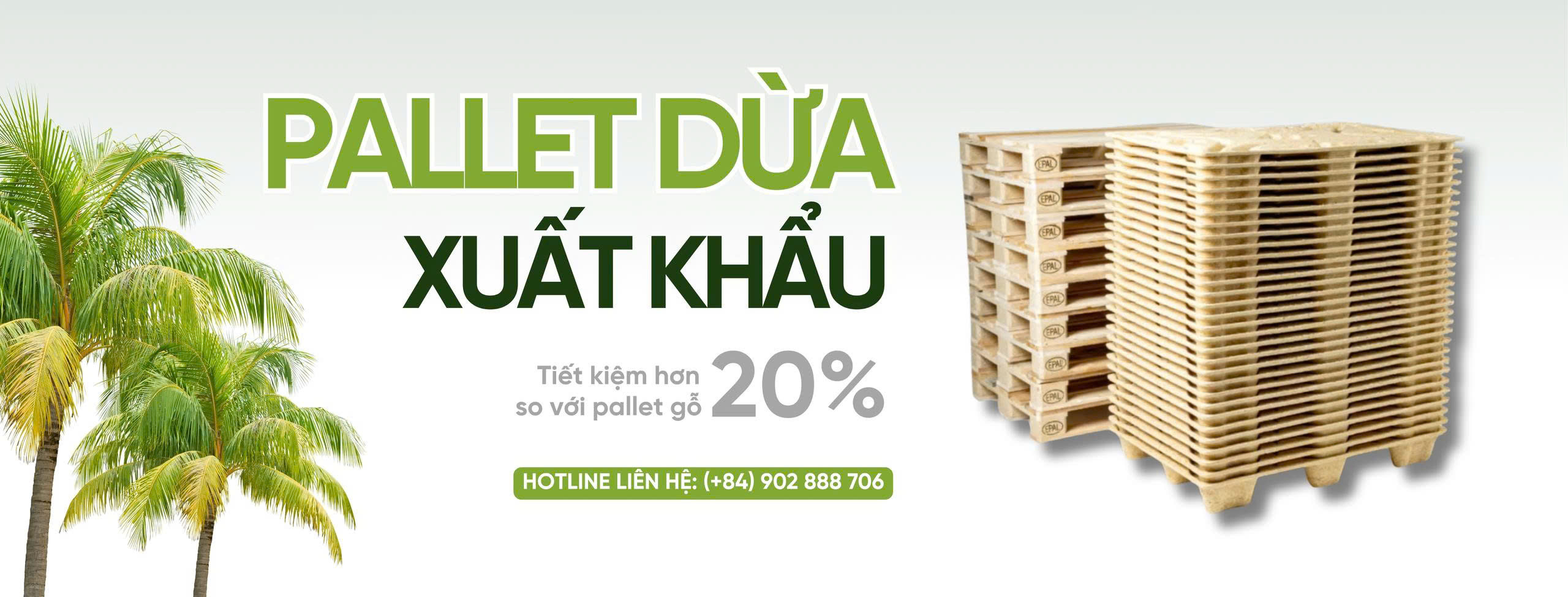 Banner Pallet Dừa